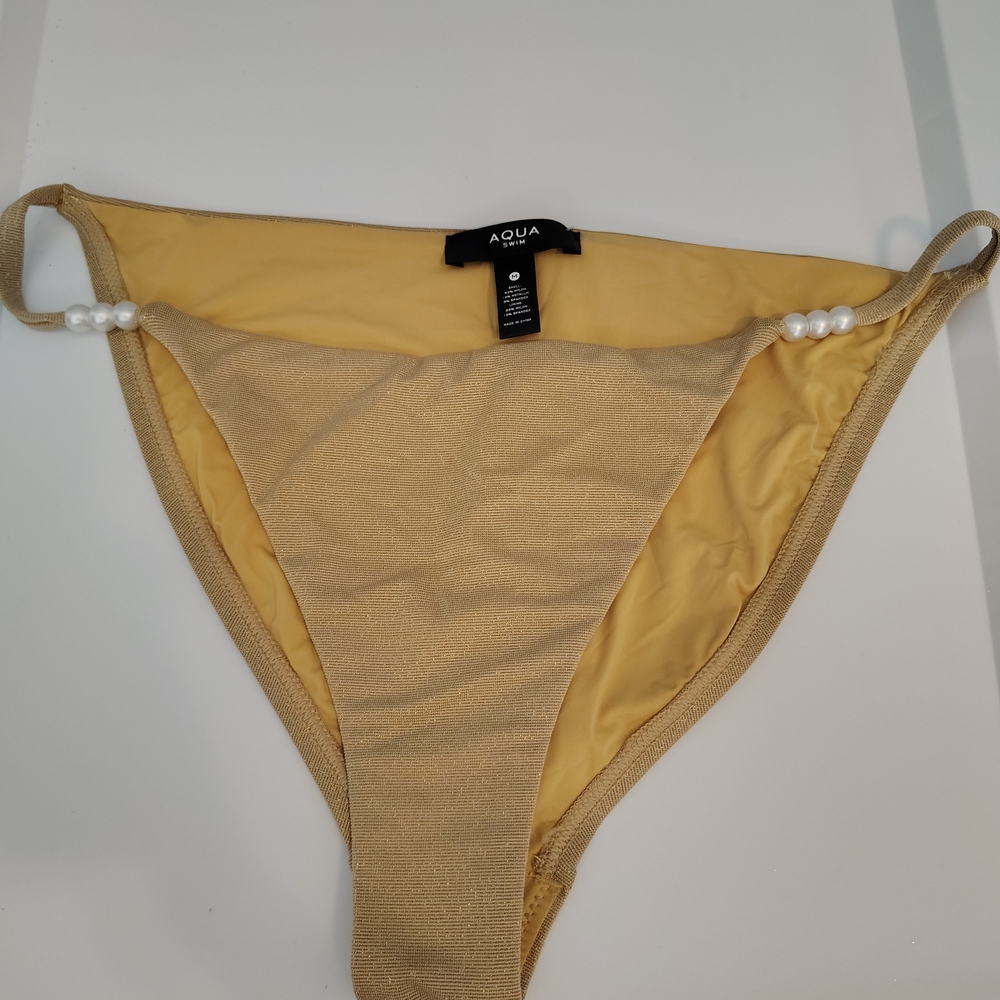 Aqua Shimmering Gold Medium Bottoms